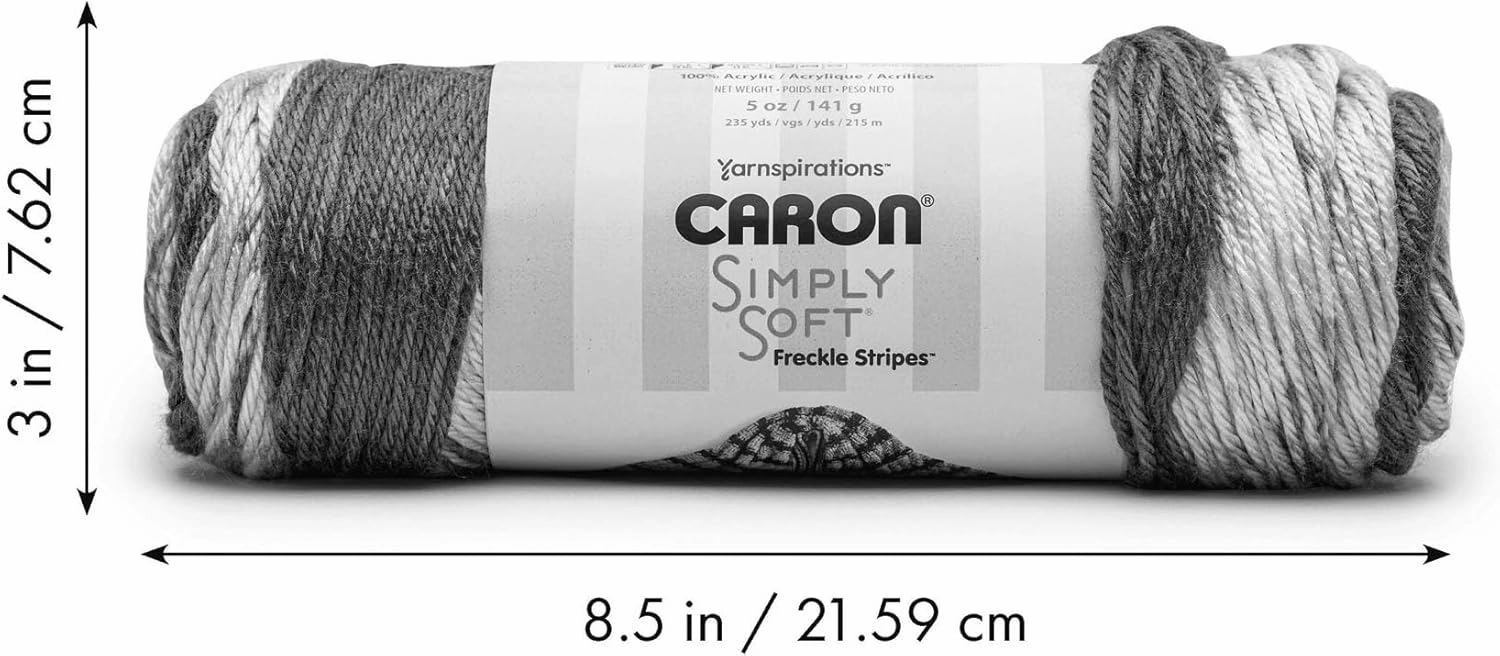 Caron Simply Soft Freckle Sienna Yarn - 3 Pack of 5oz/141g - Acrylic - #4 Worsted (Medium) - 235 Yards - Knitting & Crochet