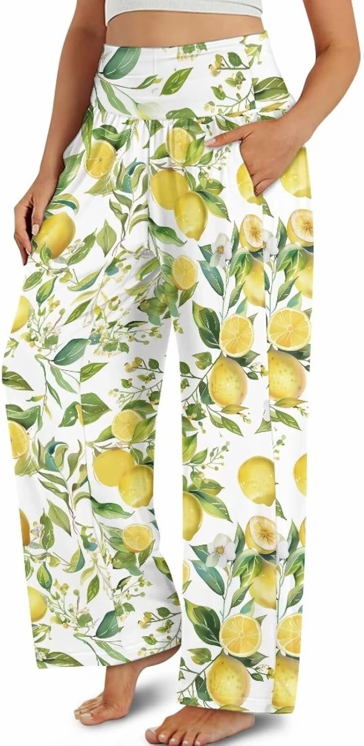 Casual Pants Women Wide Leg Dress Pants High Waisted Loose Fit Work Travel Trousers with Pockets S-3XL