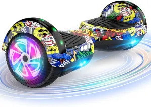 CBD Scooter with Corlorful LED Lights,6.5" Wheels, Dual 300W Motor Scooter for Kids Girls Boys Adults, All Ages