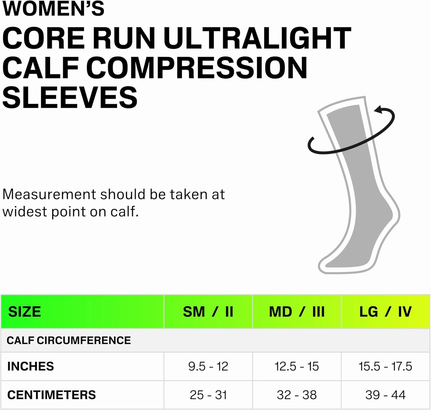 CEP Womens Core Run Ultralight 20-30 mmHg Calf Sleeves – Performance Compression Support, Quick-Dry for Running