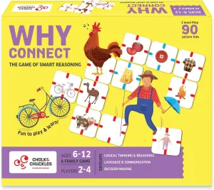 Chalk and Chuckles Board Game - Why Connect Educational and Family Game for Kids Age 6-12 Years, Speech Therapy Tool