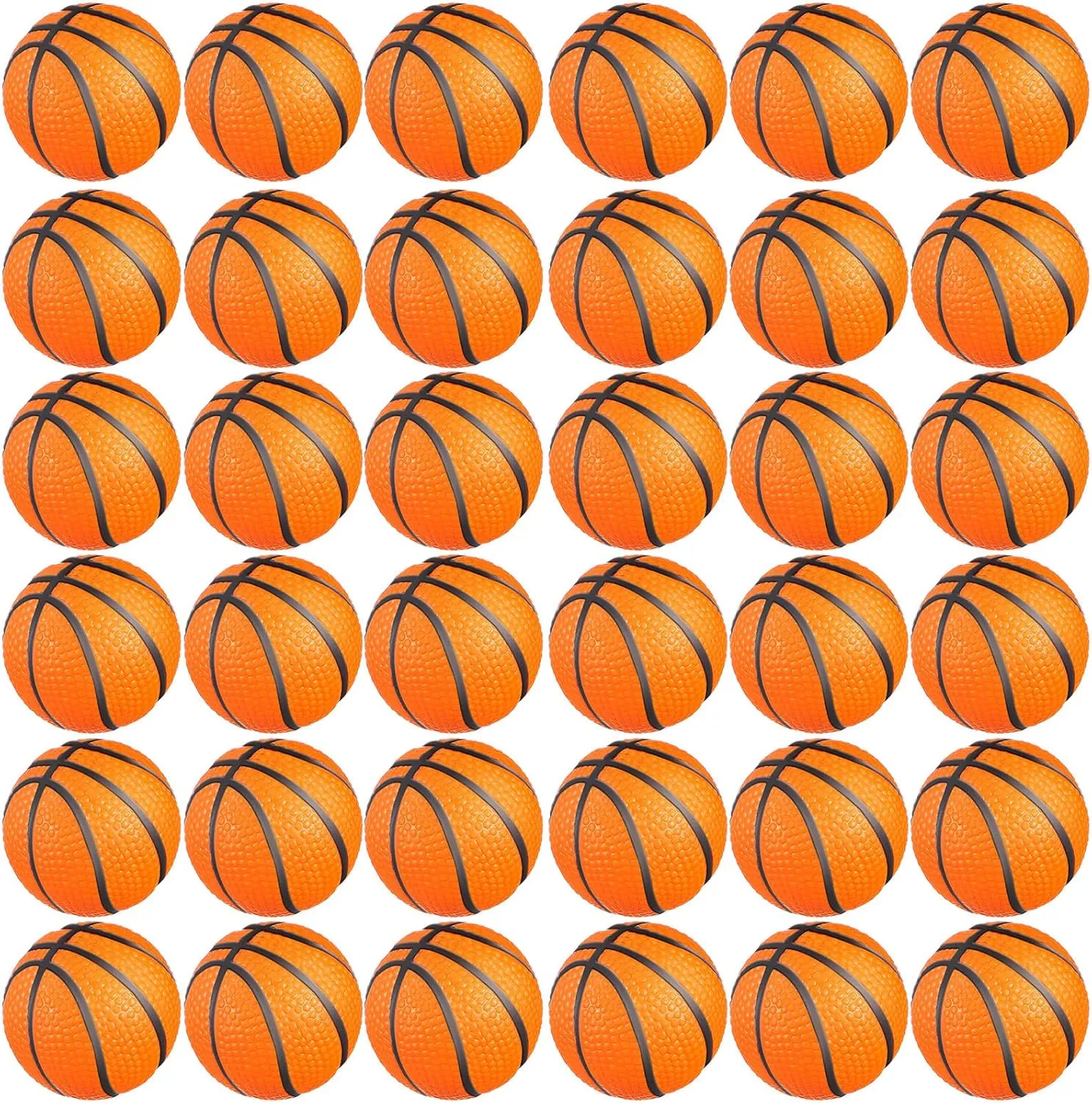 Charniol 100 Pcs Mini Basketball Party Favors Stress Balls Foam Sports Party Favors Mini Basketball Stress Ball for Anxiety Relief Teens Adults School Reward, Party Bag Supplies (Orange)