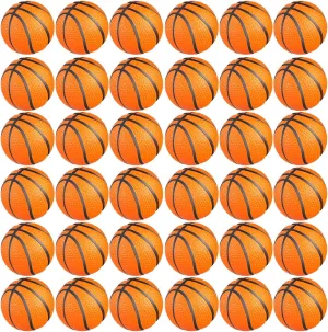 Charniol 100 Pcs Mini Basketball Party Favors Stress Balls Foam Sports Party Favors Mini Basketball Stress Ball for Anxiety Relief Teens Adults School Reward, Party Bag Supplies (Orange)