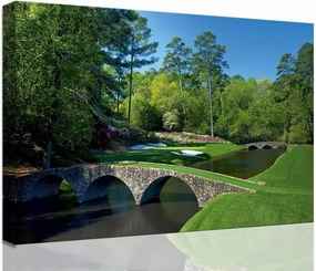 chenchenArt Augusta National Golf Course Wall Art - Augusta Golf Course 12th Hole Wall Art for Living Room Bedroom Bathroom Home Decorations Golf Art Canvas Prints Framed Ready to Hang(28''H x 44''W)