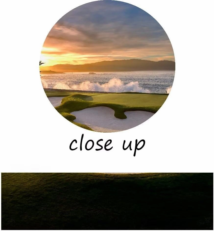 chenchenArt Pebble Beach Golf Course Wall Art Pictures Golf Course Poster Canvas Prints Golf Artwork Wall Decor for Living Room Bedroom Bathroom Home Decorations Framed Ready to Hang(12''H x 18''W)