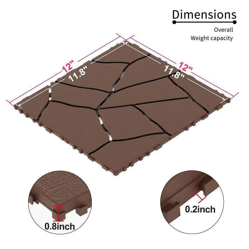 Chic Stone Interlocking Patio Tiles