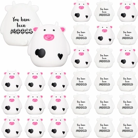 Cholemy 50 Set Moo Cows Mini Cute Rubber Cow Car Gift Bulk You Have Been Mooed Funny for Game Figurines Car Interior Accessories Gift for SUV Women Men