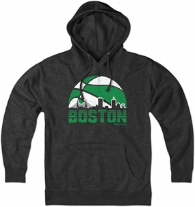 Chowdaheadz Boston Basketball Skyline Hoodie – Unisex Pullover Sweatshirt Soft Cotton Blend