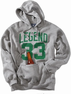 Chowdaheadz Legend 33 Tailgater Hoodie – Unisex Boston Basketball Tribute Sweatshirt with Built-in Bottle Holder and Opener