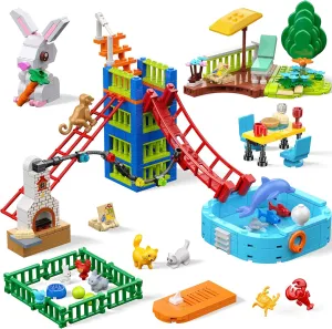 City Amusement Park Building Set, 437Pcs STEM Learning Toy Building Block for Kids Ages 6 , Creative Educational Gift for Boys & Girls, Ideal Christmas Birthdays