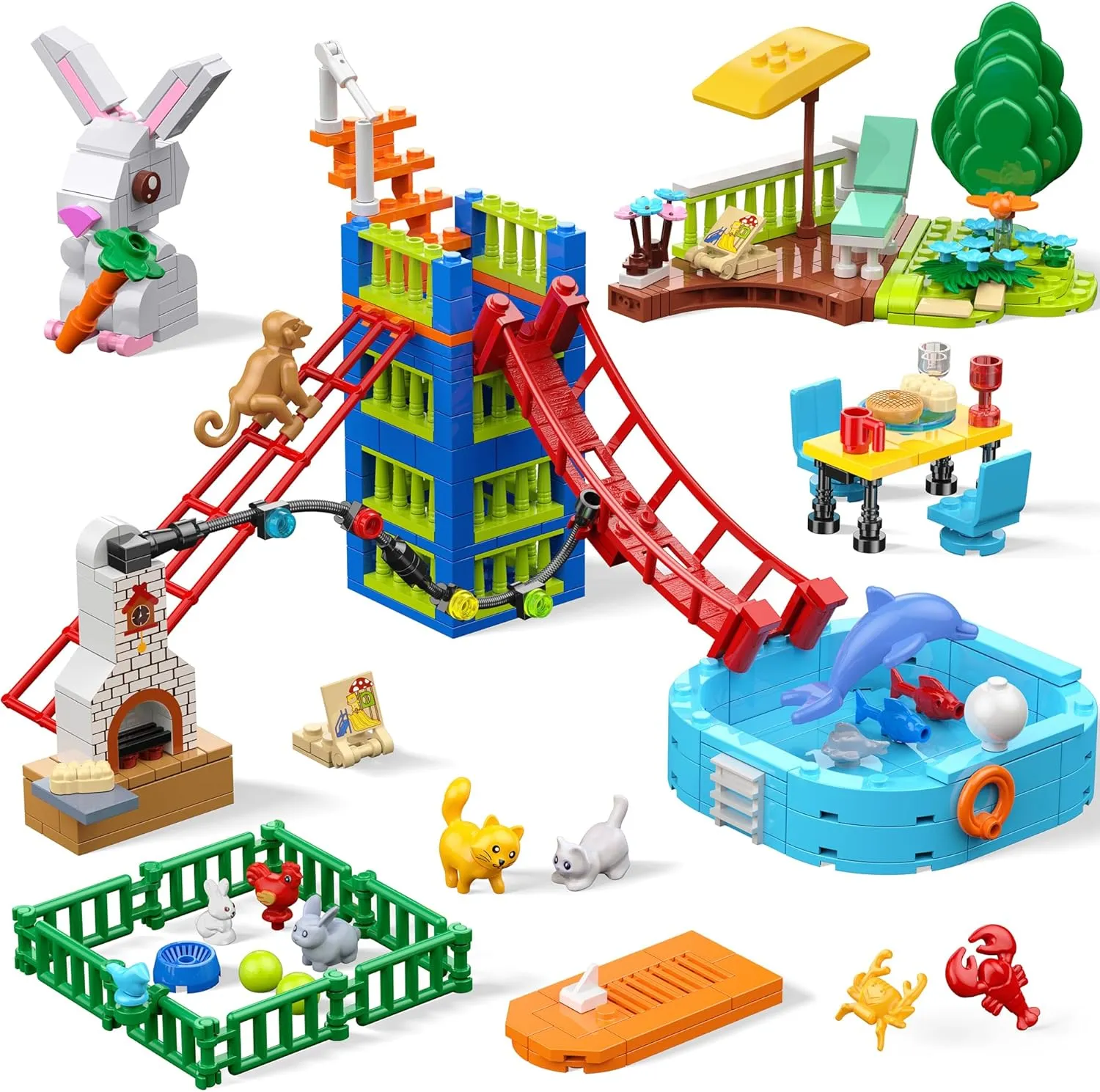 City Amusement Park Building Set, 437Pcs STEM Learning Toy Building Block for Kids Ages 6 , Creative Educational Gift for Boys & Girls, Ideal Christmas Birthdays