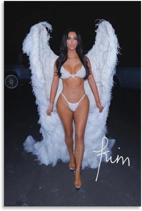 CJTVMMD Actor Signature Poster Kim Kardashian Beautiful Sexy Wall Art Posters For Room Aesthetic Poster For Bedroom Kitchen Living Room Bathroom Office Decor 24x36inch(60x90cm) Unframe-Poster