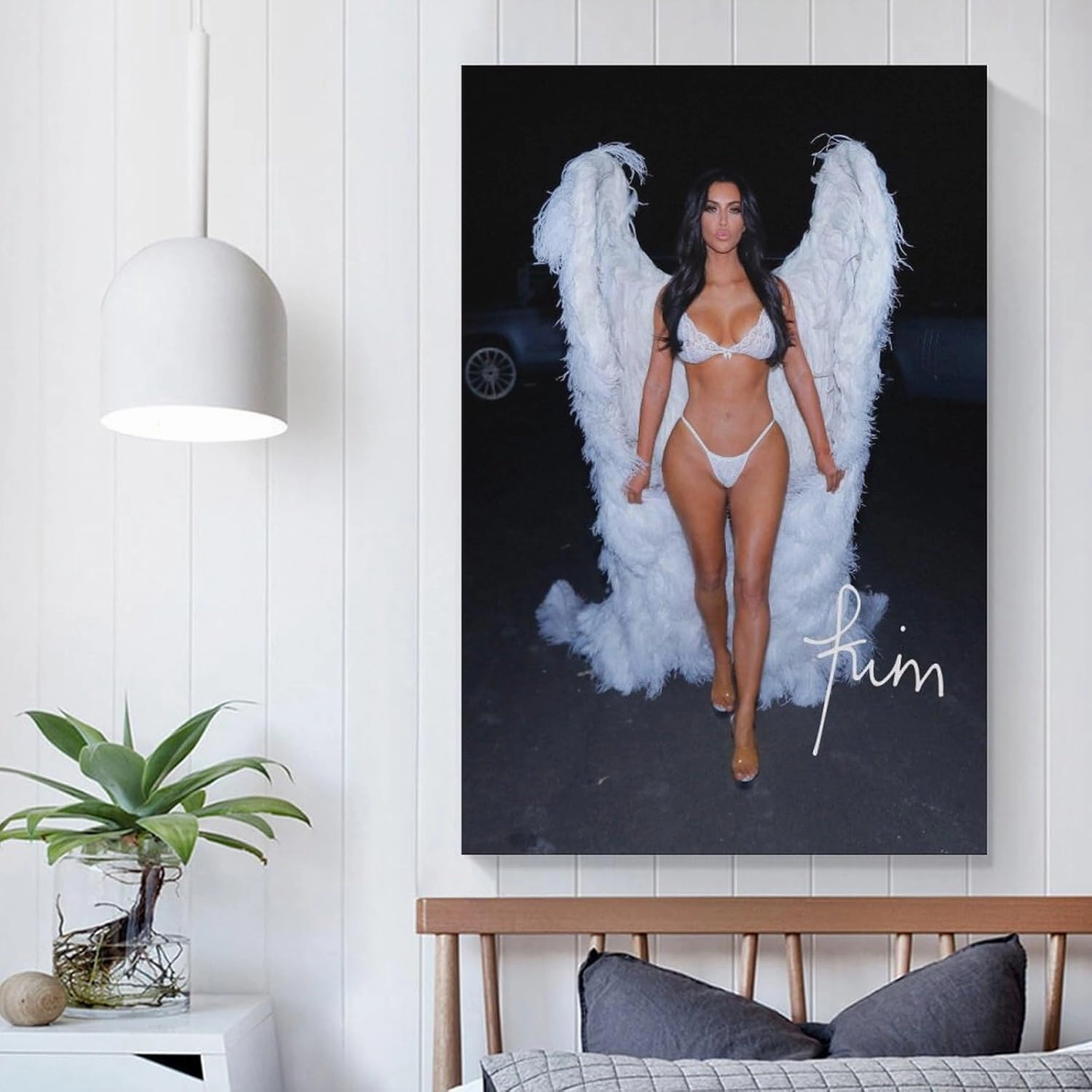 CJTVMMD Actor Signature Poster Kim Kardashian Beautiful Sexy Wall Art Posters For Room Aesthetic Poster For Bedroom Kitchen Living Room Bathroom Office Decor 24x36inch(60x90cm) Unframe-Poster
