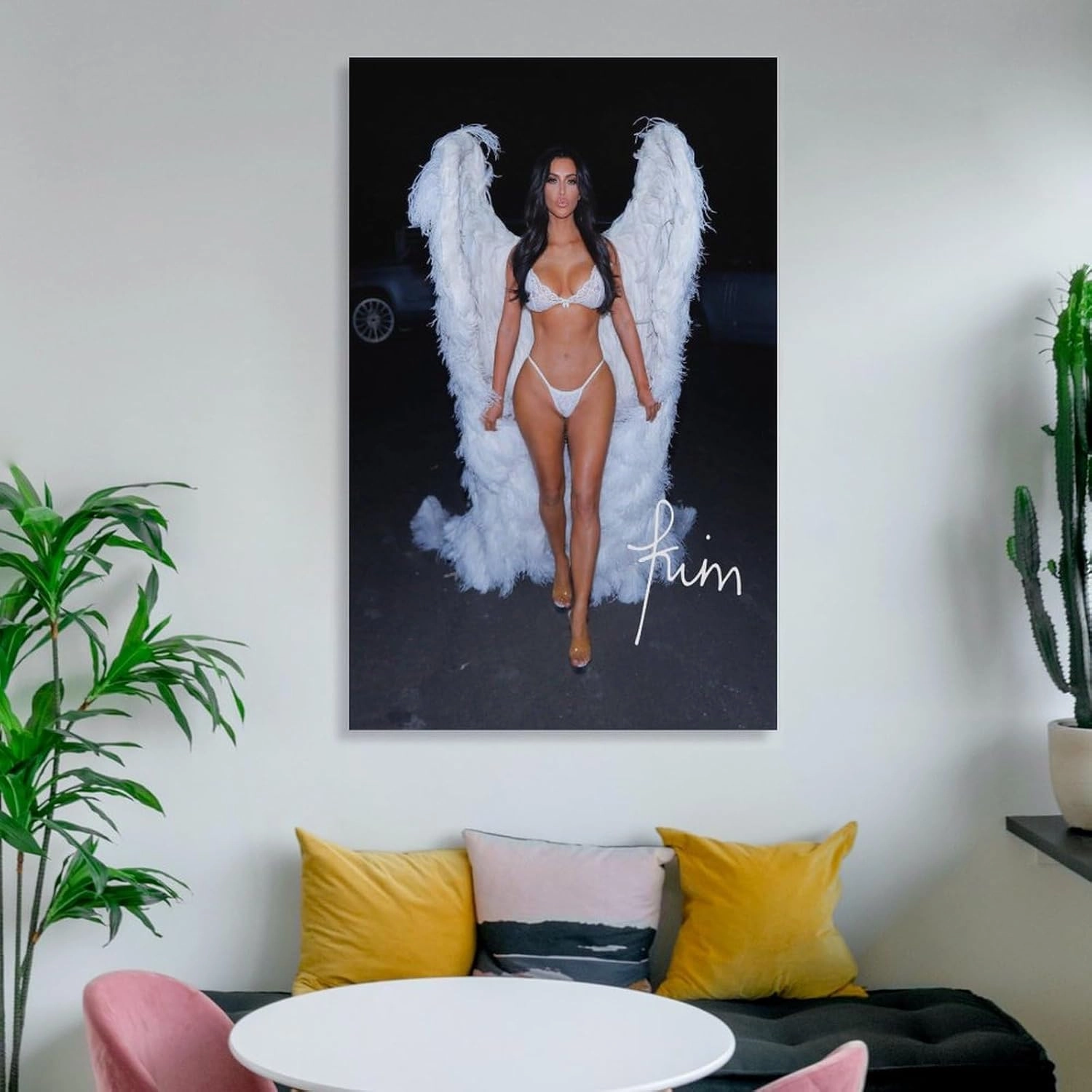 CJTVMMD Actor Signature Poster Kim Kardashian Beautiful Sexy Wall Art Posters For Room Aesthetic Poster For Bedroom Kitchen Living Room Bathroom Office Decor 24x36inch(60x90cm) Unframe-Poster