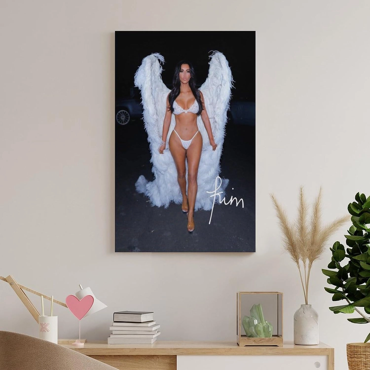 CJTVMMD Actor Signature Poster Kim Kardashian Beautiful Sexy Wall Art Posters For Room Aesthetic Poster For Bedroom Kitchen Living Room Bathroom Office Decor 24x36inch(60x90cm) Unframe-Poster