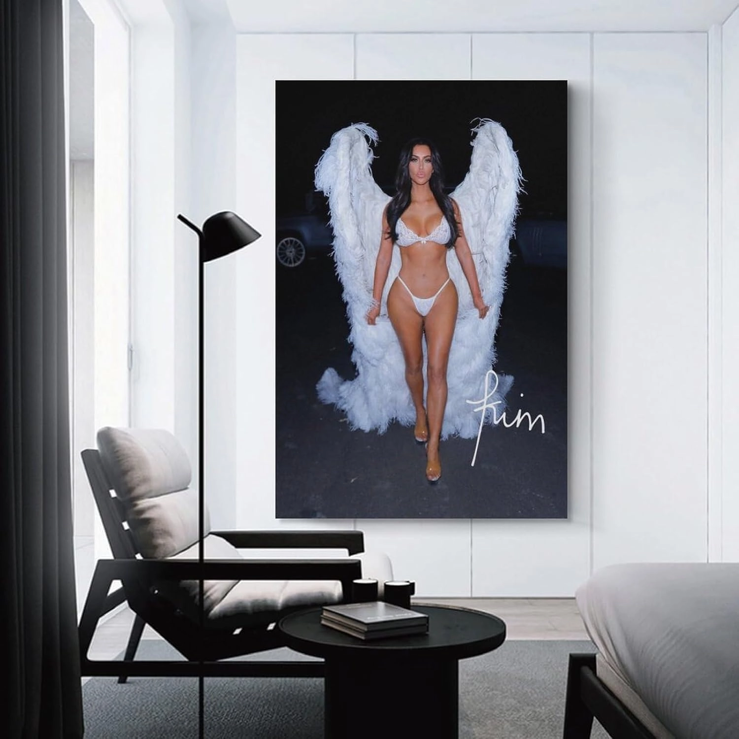 CJTVMMD Actor Signature Poster Kim Kardashian Beautiful Sexy Wall Art Posters For Room Aesthetic Poster For Bedroom Kitchen Living Room Bathroom Office Decor 24x36inch(60x90cm) Unframe-Poster