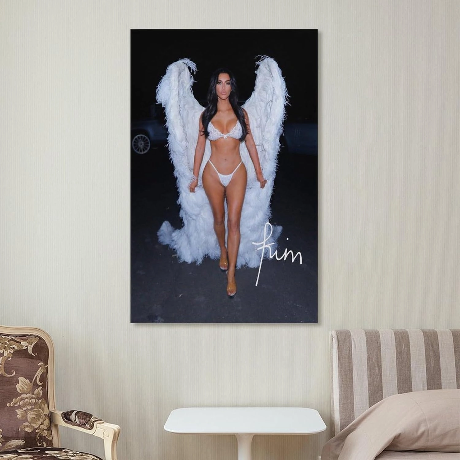 CJTVMMD Actor Signature Poster Kim Kardashian Beautiful Sexy Wall Art Posters For Room Aesthetic Poster For Bedroom Kitchen Living Room Bathroom Office Decor 24x36inch(60x90cm) Unframe-Poster