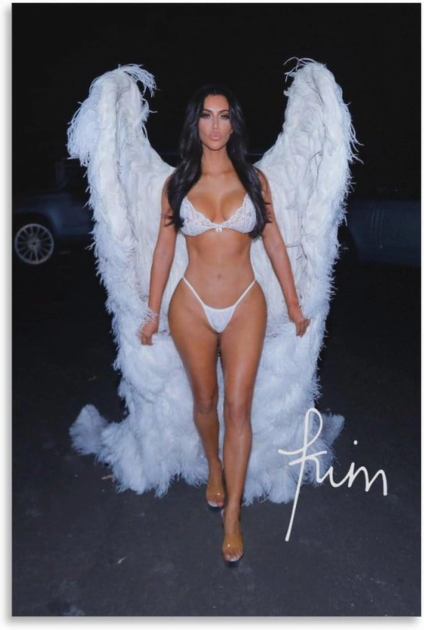 CJTVMMD Actor Signature Poster Kim Kardashian Beautiful Sexy Wall Art Posters For Room Aesthetic Poster For Bedroom Kitchen Living Room Bathroom Office Decor 24x36inch(60x90cm) Unframe-Poster
