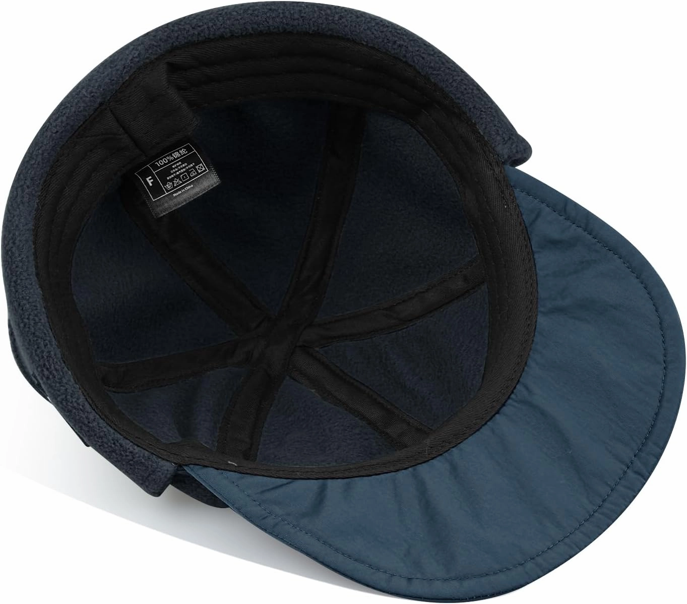 Clakllie Men's Winter Earflaps Baseball Hat - Cold Weather Trapper Ushanka Russian With Brim - Foldable Elmer Fudd
