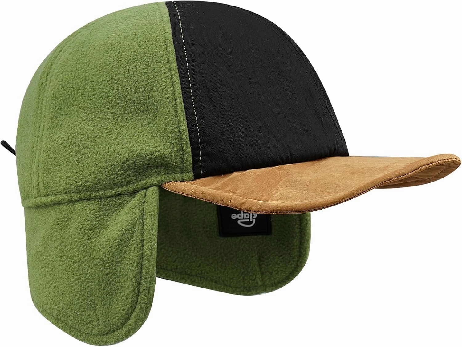 Clakllie Men's Winter Earflaps Baseball Hat - Cold Weather Trapper Ushanka Russian With Brim - Foldable Elmer Fudd