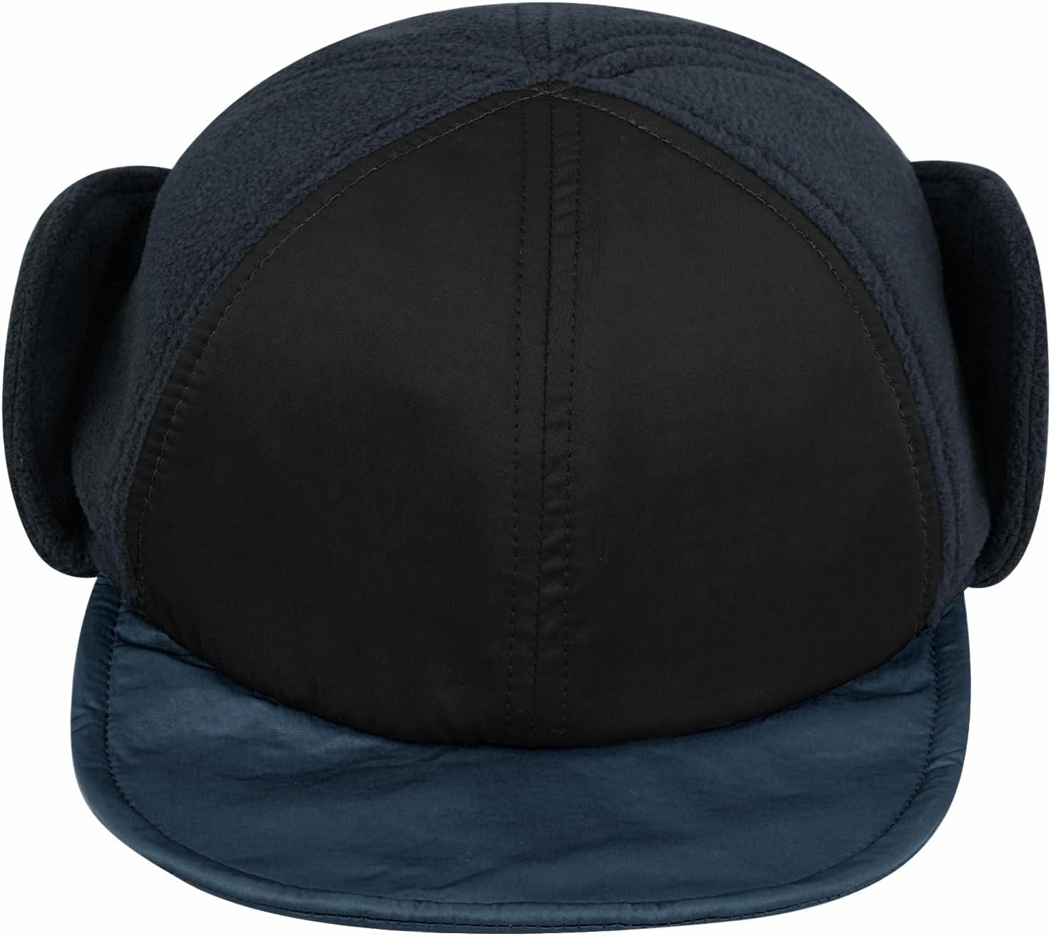 Clakllie Men's Winter Earflaps Baseball Hat - Cold Weather Trapper Ushanka Russian With Brim - Foldable Elmer Fudd