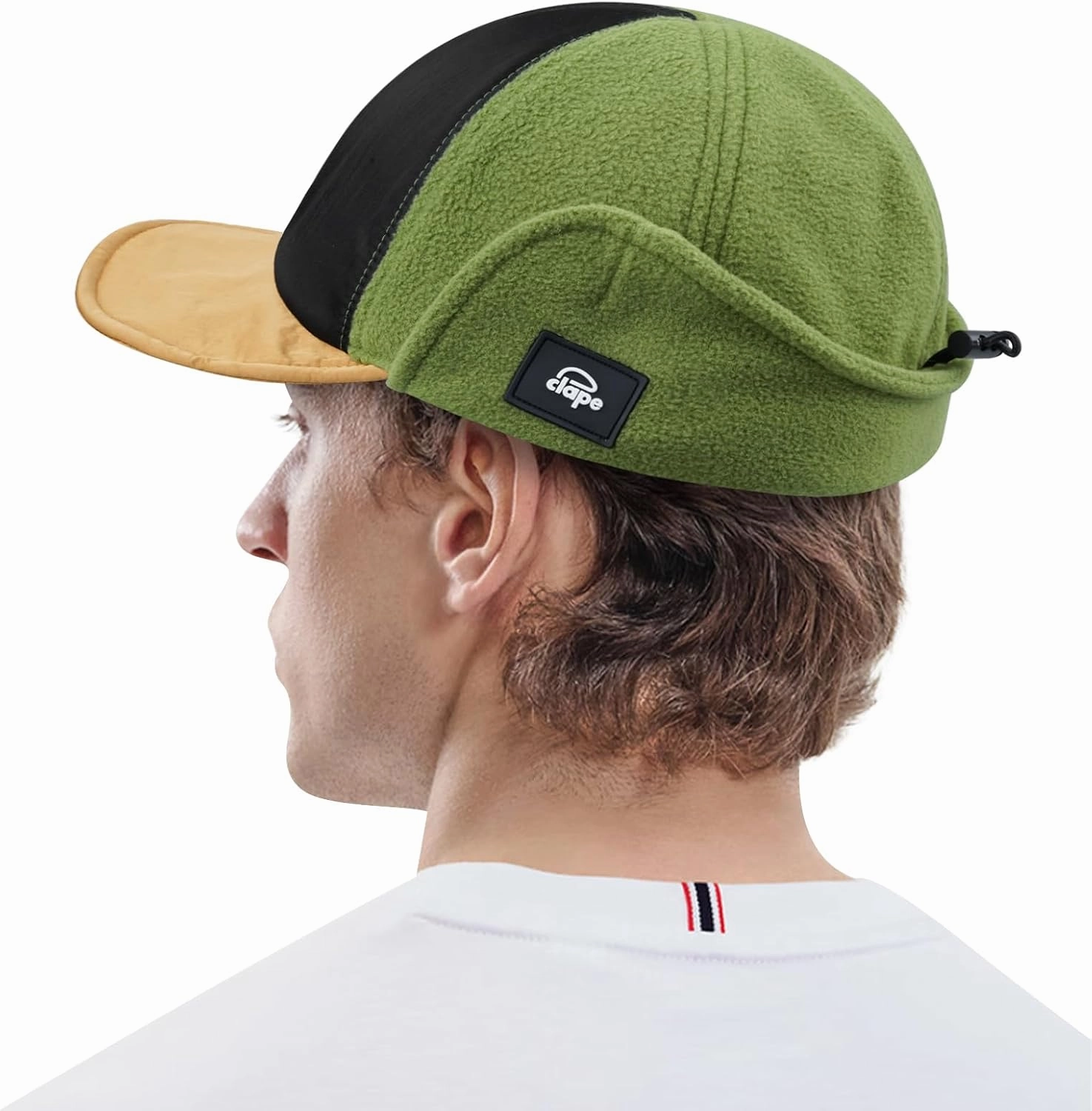 Clakllie Men's Winter Earflaps Baseball Hat - Cold Weather Trapper Ushanka Russian With Brim - Foldable Elmer Fudd