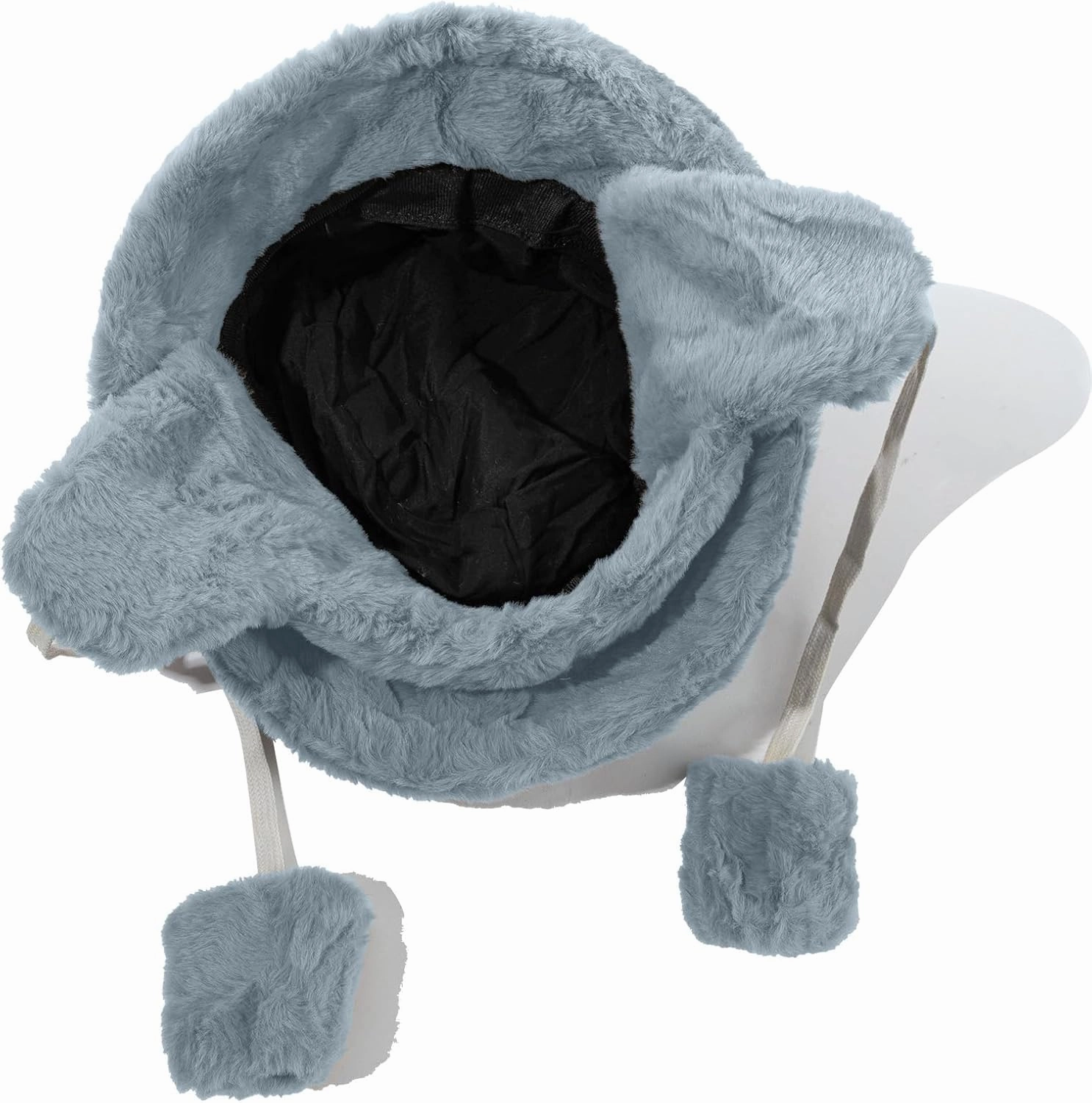 Clakllie Winter Bucket Hat with Earflaps Fuzzy Fishing Hat Warm Beach Sun Hat Wide Brim Fisherman Cap for Women Travel Hat