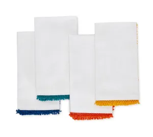 Color Play Lace Crotchet Trimmed Napkins - Set of 4