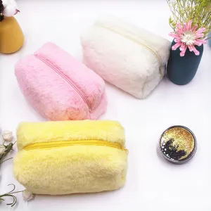 Color Plush Pencil Hand Candy Portable Cosmetic Bags
