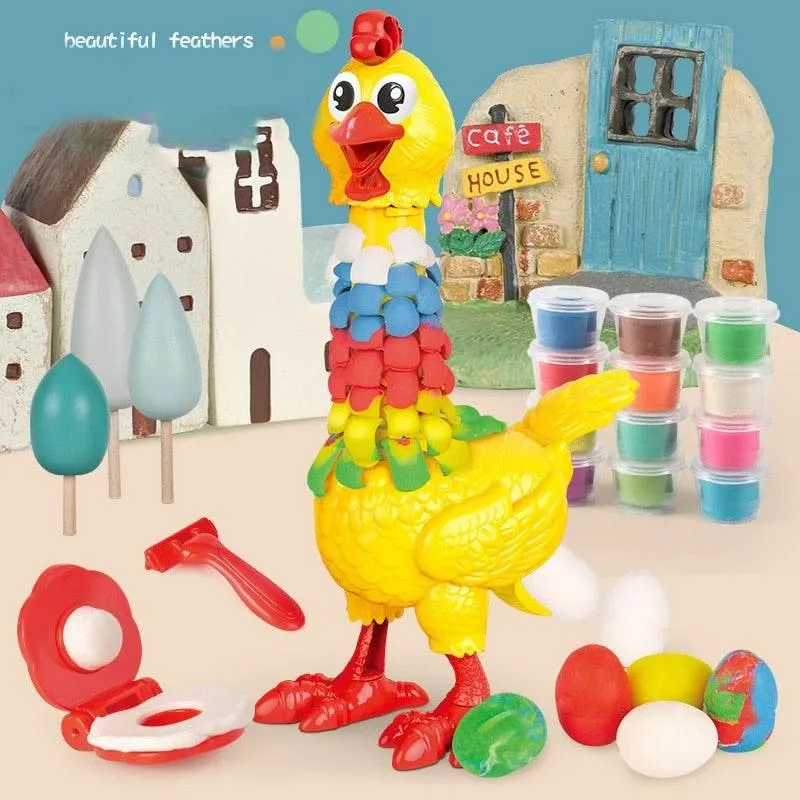 Colorful Feather Chicken Toy - DIY Fun Pet Plaything