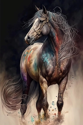 Colorful Horses Puzzles for Adults 500 Piece Wooden Jigsaw Puzzle Difficult and Cool- Colorful Horses- 1000 Pieces Fantasy Puzzles