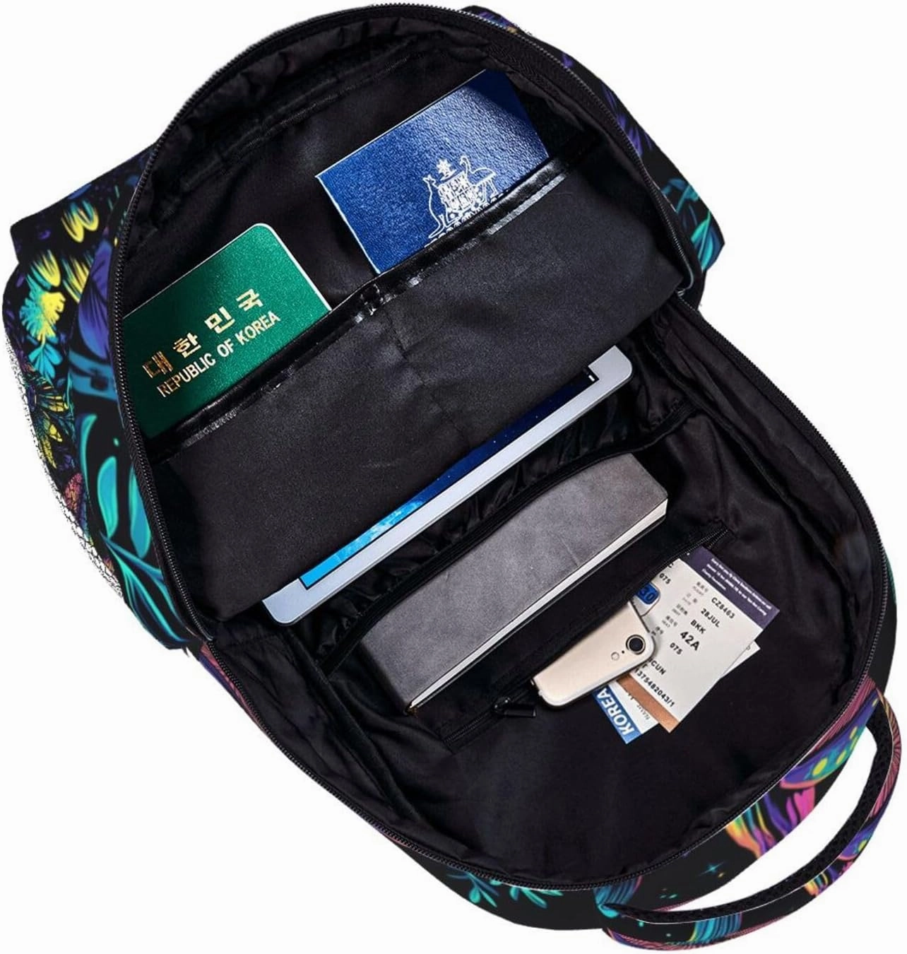 Colorful Mushroom Pattern Casual Backpack For Trekking Unisex Backpacking