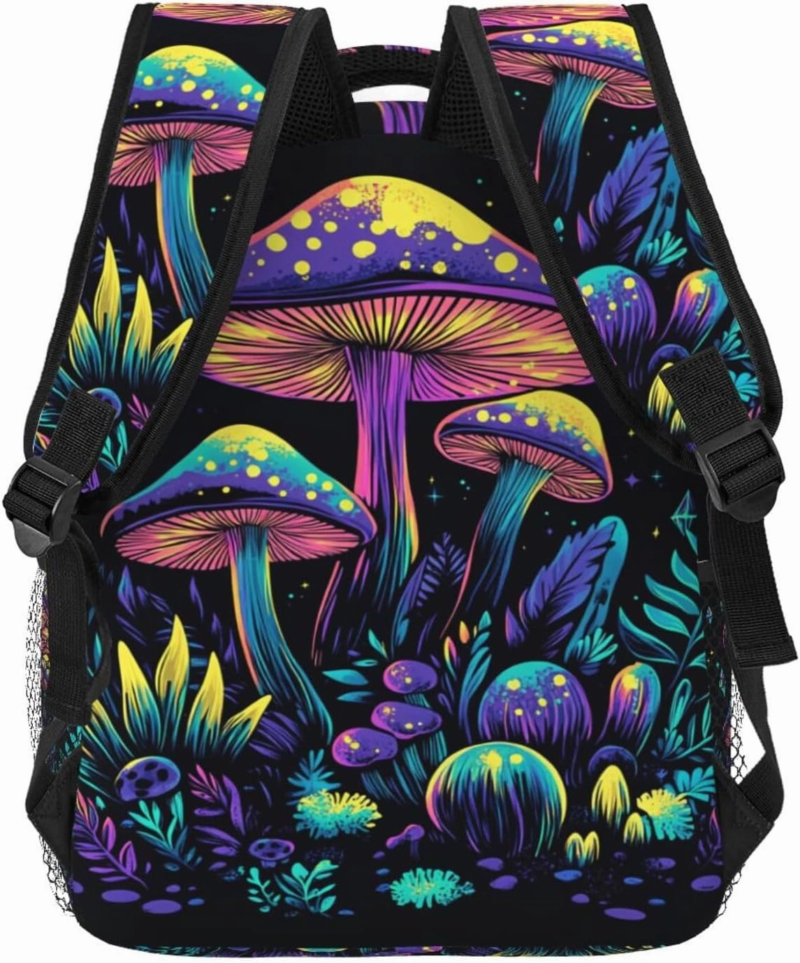 Colorful Mushroom Pattern Casual Backpack For Trekking Unisex Backpacking