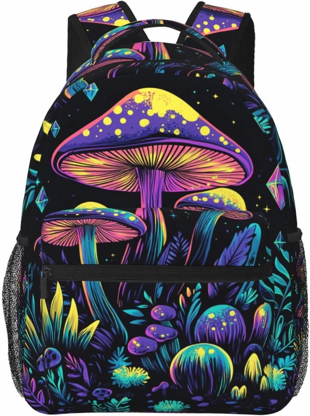 Colorful Mushroom Pattern Casual Backpack For Trekking Unisex Backpacking