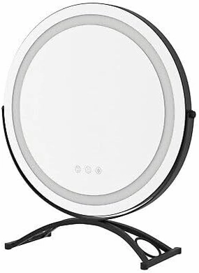 Compatible with 16"; x 12"; Makeup Mirror w/Dimmable 3-Color Light&Smart Touch Control Black Size : 17" x 6" x 18.5"