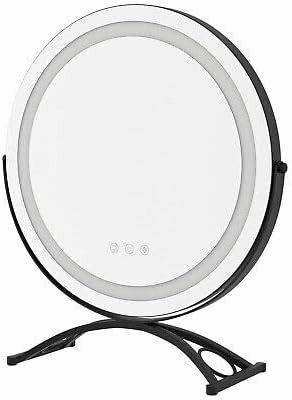 Compatible with 16"; x 12"; Makeup Mirror w/Dimmable 3-Color Light&Smart Touch Control Black Size : 17" x 6" x 18.5"