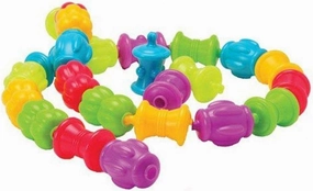 Constructive Playthings Colorful Snap Beads Set for Children and Toddlers Ages 1 , Pop Beads Arts and Craft Developmental Kids STEM Toy Set, Multicolor