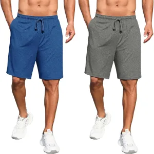 COOFANDY Men's 9 inch Gym Workout Shorts Lightweight Casual Active Running Shorts with Pockets, 1 or 2 Pack