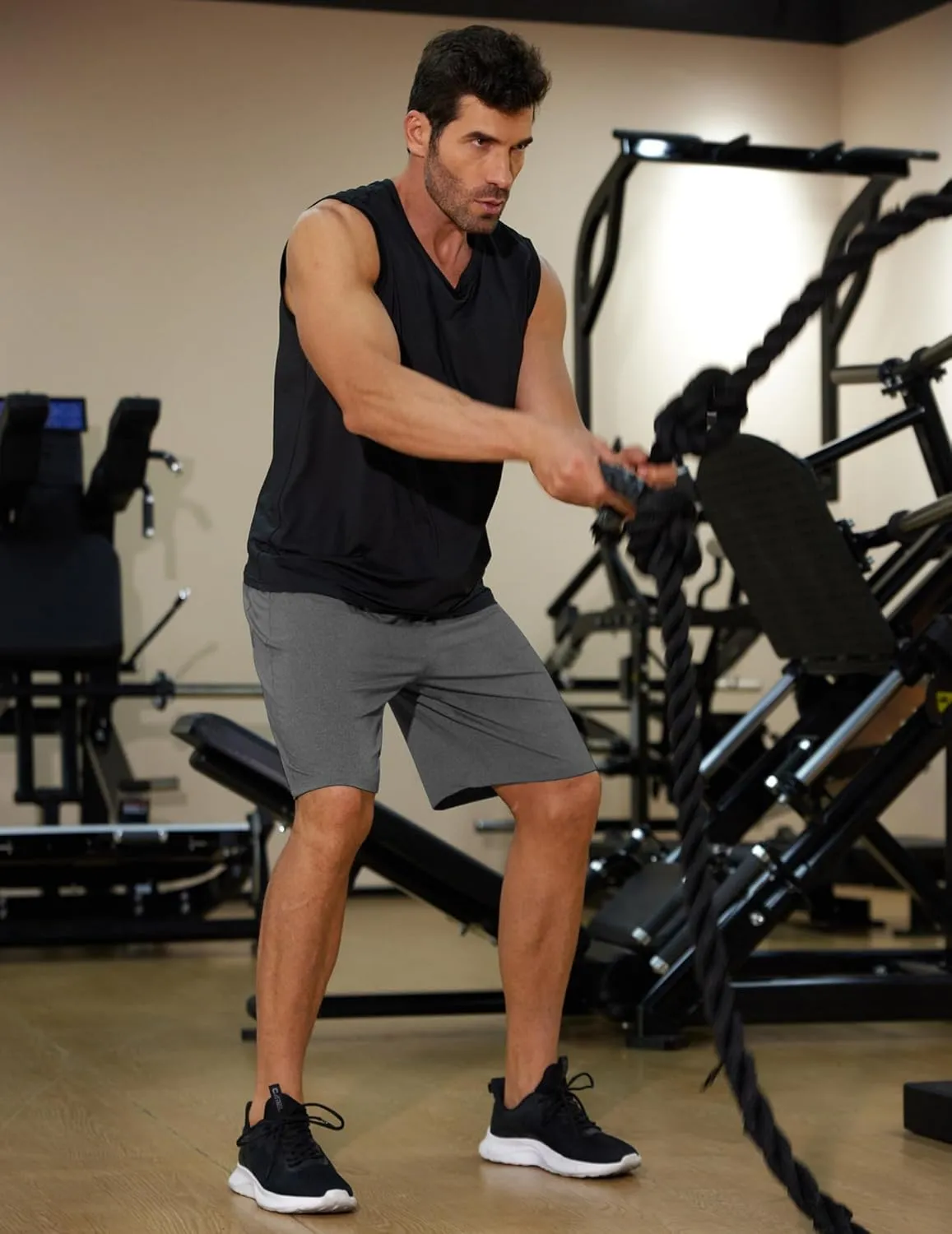 COOFANDY Men's 9 inch Gym Workout Shorts Lightweight Casual Active Running Shorts with Pockets, 1 or 2 Pack