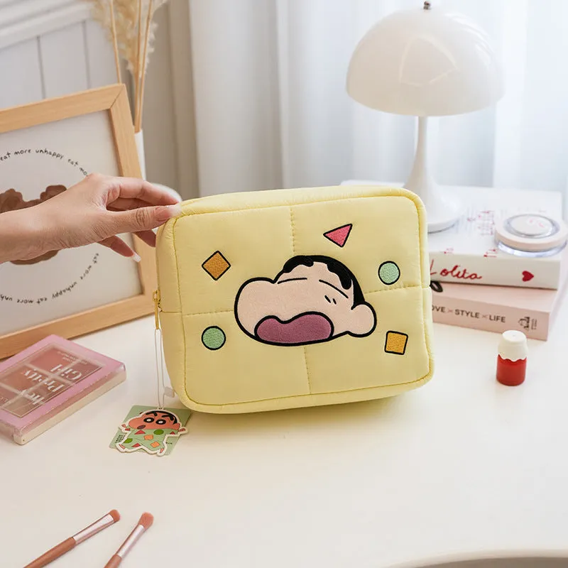 Crayon Cartoon Down Cloud Large Capacity Cosmetic Bags