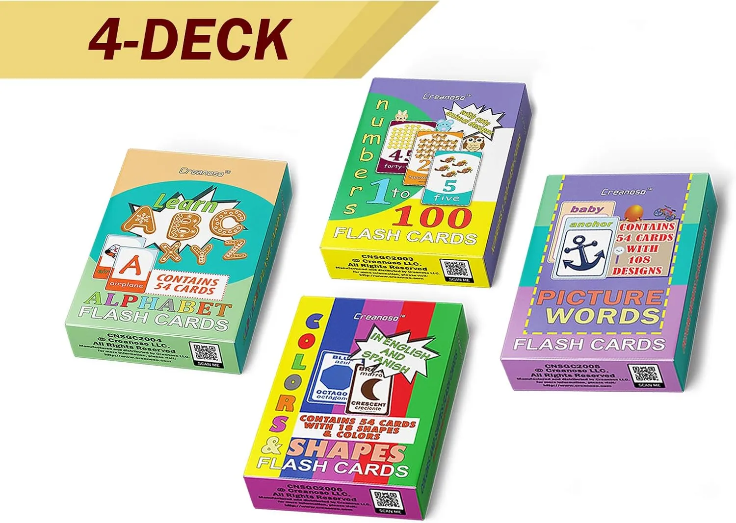 Creanoso US Schools and Learning Flash Cards Series (1-Deck)