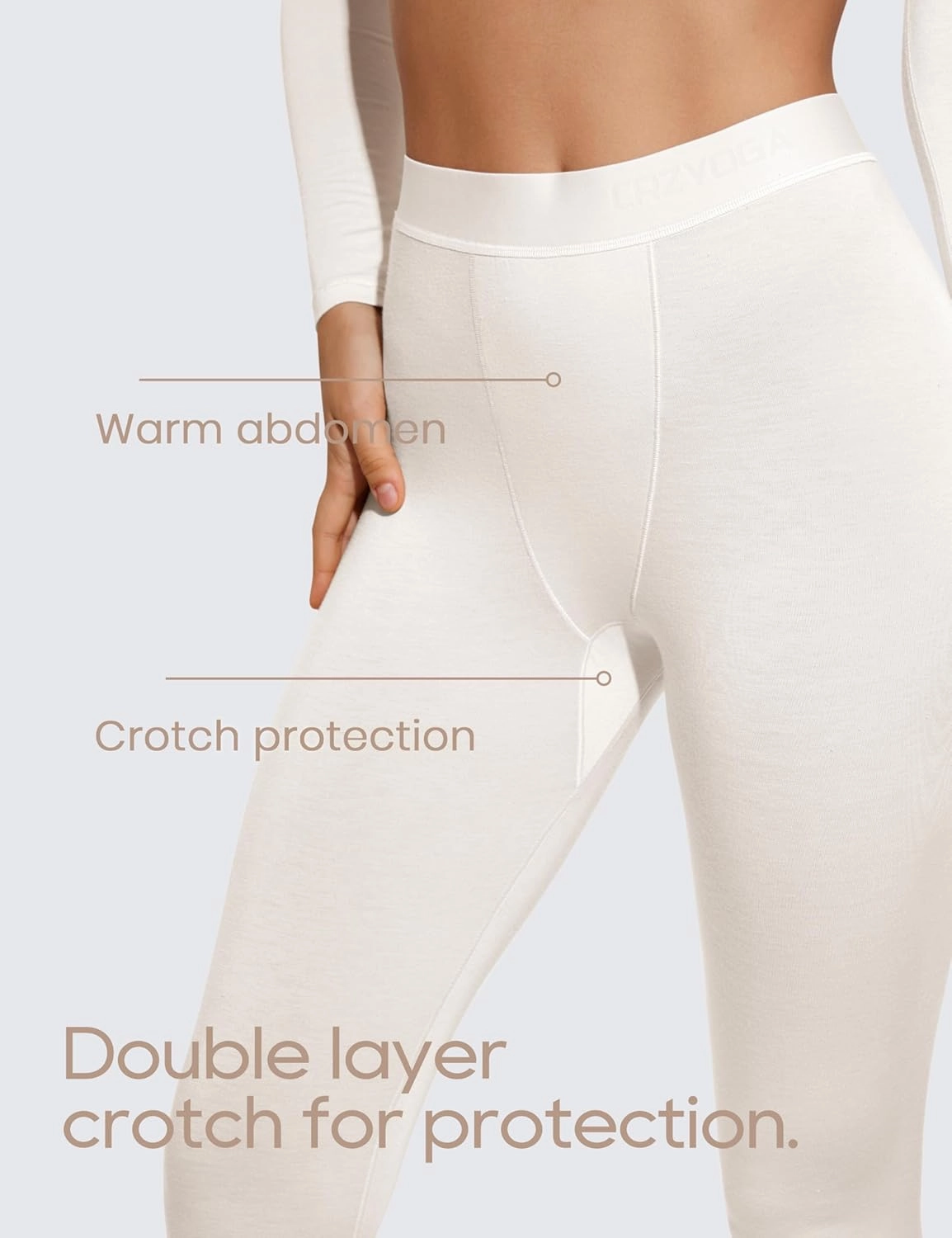 CRZ YOGA Soft Thermal Underwear Sets for Women Lightweight Long Johns Base Layer Pajamas Warm Top Bottom