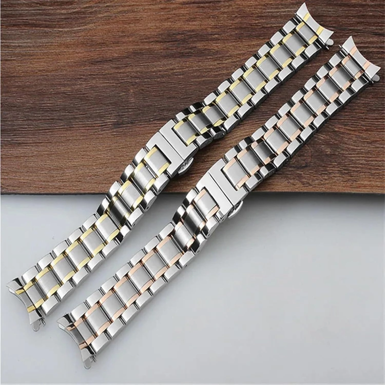 Curved End Stainless Steel Replacement Watch Band 12 14 15 16 17 18 19 20 21 22 23 24mm Watch Strap