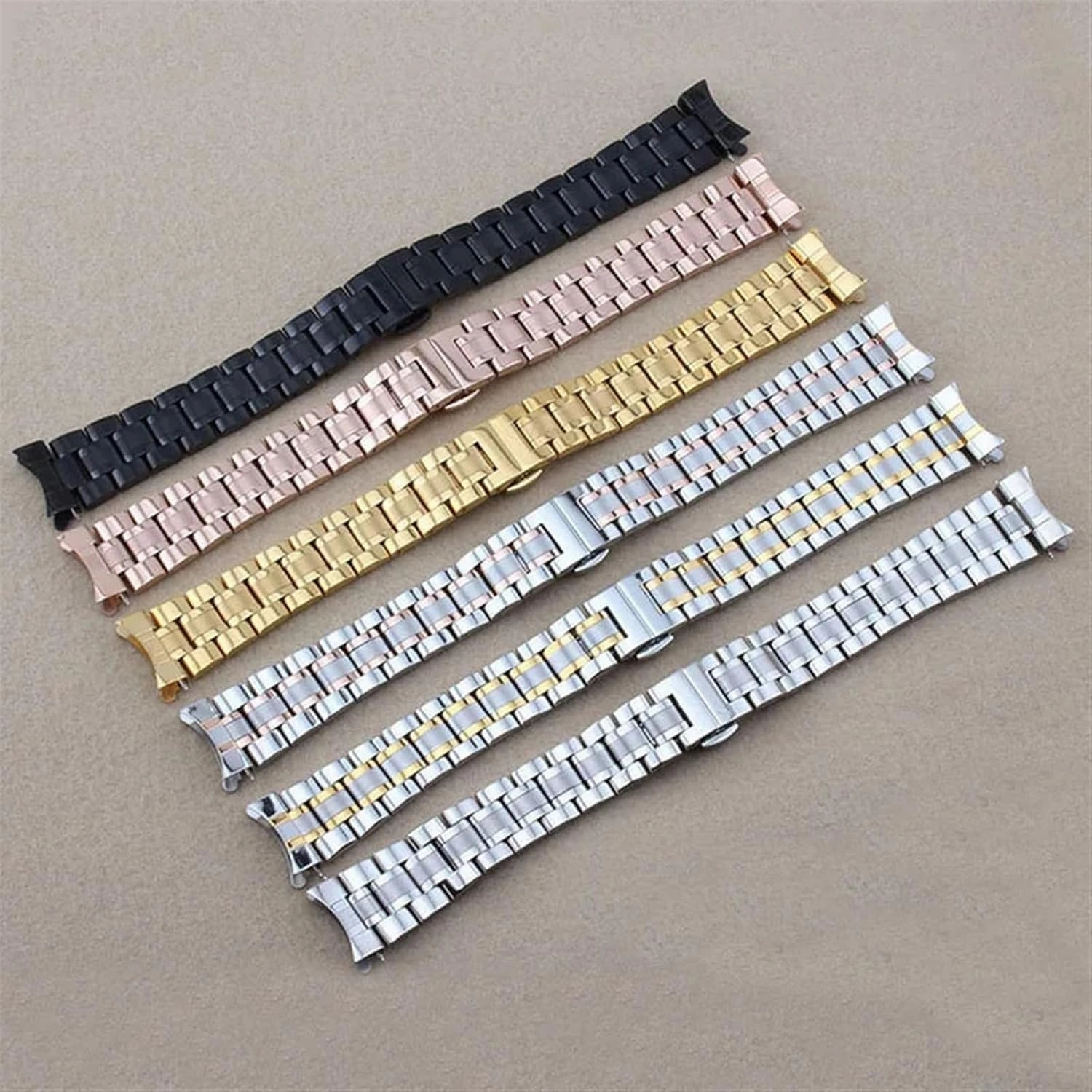 Curved End Stainless Steel Replacement Watch Band 12 14 15 16 17 18 19 20 21 22 23 24mm Watch Strap