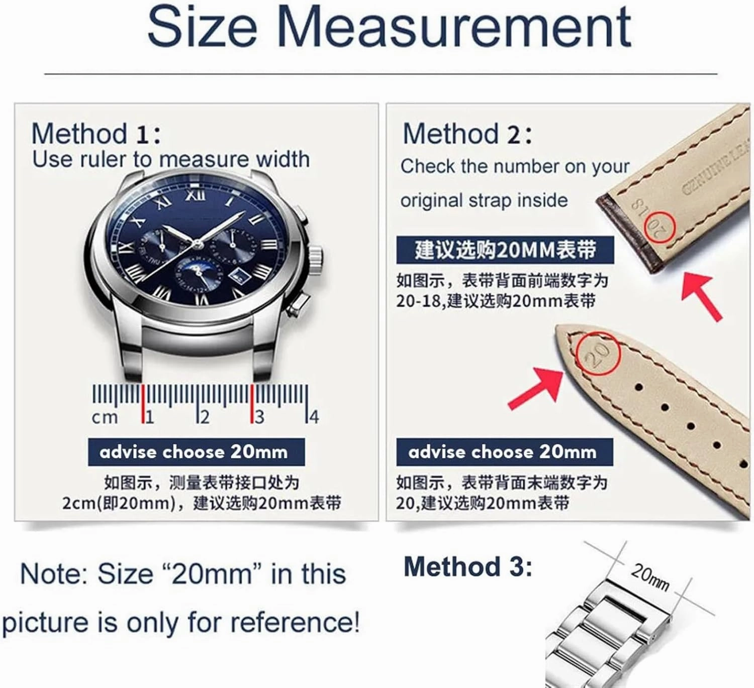 Curved End Stainless Steel Replacement Watch Band 12 14 15 16 17 18 19 20 21 22 23 24mm Watch Strap