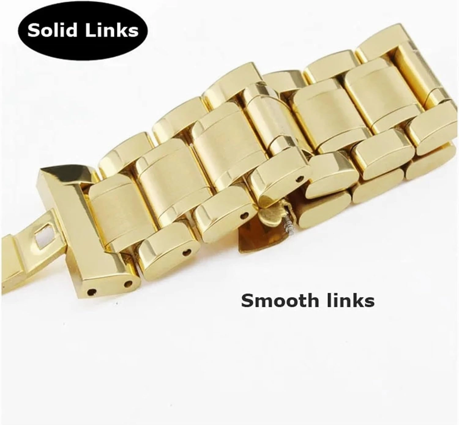 Curved End Stainless Steel Replacement Watch Band 12 14 15 16 17 18 19 20 21 22 23 24mm Watch Strap
