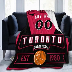 Custom Basketball Throw Blankets Personalized Ultra-Soft Micro Fleece Blankets with Name Numbers for Fans Gifts