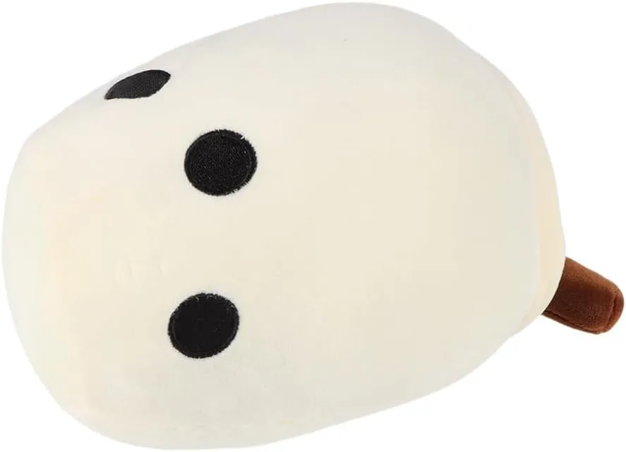 Cute White Boba Milk Tea Plush Pillow, Creative Bubble Stuffed Animal Toy, Soft Squishy Kawaii Birthday Christmas Holiday Valentines Gifts, 9.06"