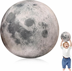 Cute Pillows Moon Plush Soft Planet Throw Pillows for Couch 11 in Dia. Learning Educational Solar System Globe Fun Throw for Kids Planet Toys