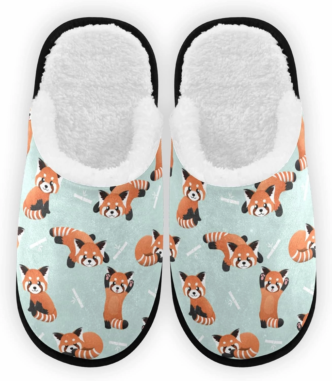 Cute Red Panda Slippers, Soft Memory Foam Non-Slip Indoor House Slippers Home Shoes for Bedroom Travel Hotel Spa